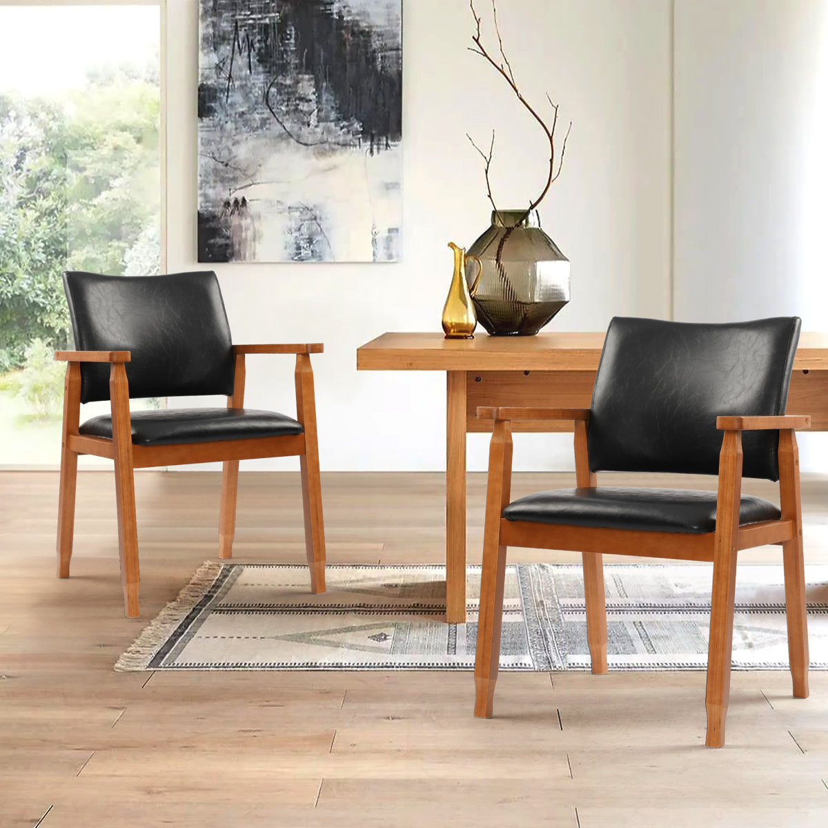 Actrice 18.5'' H Tufted Upholstered Beech Armchair